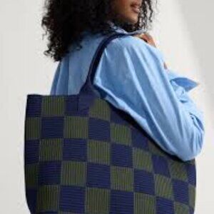 ISO:  ROTHY'S BLUE AND GREEN CHECKER LIGHTWEIGHT TOTE